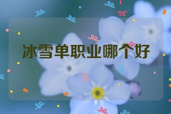 冰雪单职业哪个好