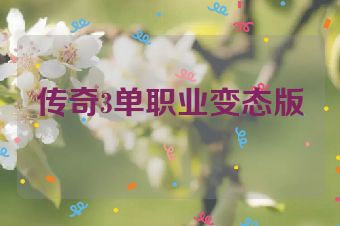 传奇3单职业变态版