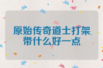 原始传奇道士打架带什么好一点
