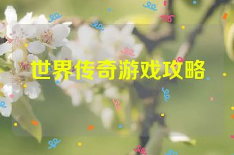 世界传奇游戏攻略