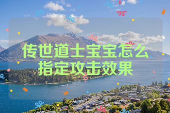 传世道士宝宝怎么指定攻击效果
