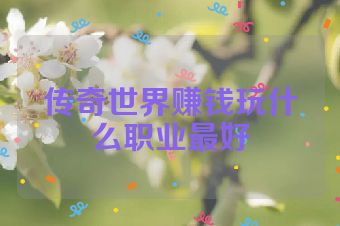 传奇世界赚钱玩什么职业最好