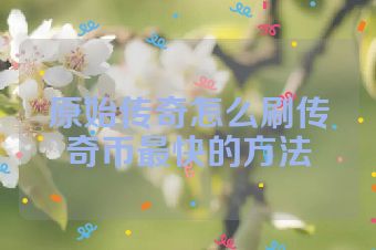 原始传奇怎么刷传奇币最快的方法