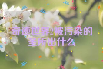 奇迹世界2被污染的圣所出什么