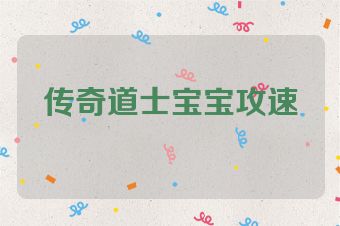 传奇道士宝宝攻速