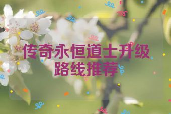 传奇永恒道士升级路线推荐