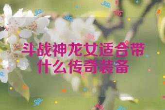 斗战神龙女适合带什么传奇装备
