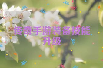 传奇手游装备技能升级