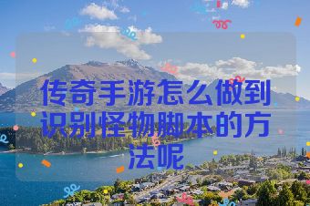 传奇手游怎么做到识别怪物脚本的方法呢
