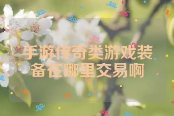 手游传奇类游戏装备在哪里交易啊