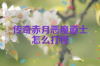 传奇赤月恶魔道士怎么打怪
