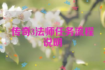 传奇3法师任务流程说明