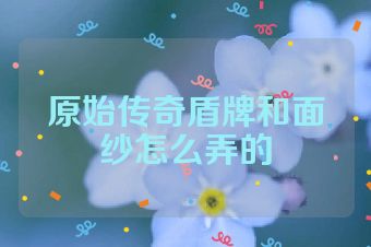 原始传奇盾牌和面纱怎么弄的