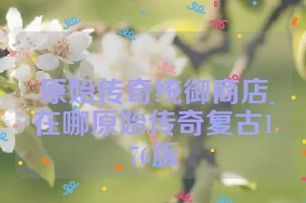 原始传奇统御商店在哪原始传奇复古176版