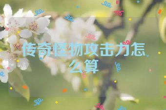 传奇怪物攻击力怎么算