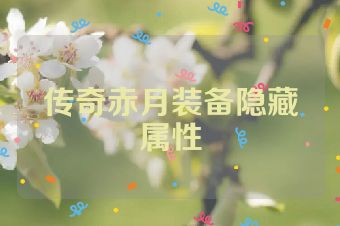 传奇赤月装备隐藏属性
