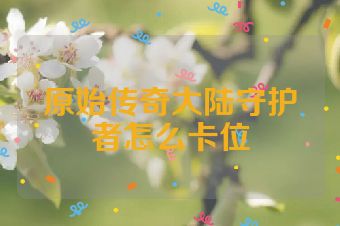 原始传奇大陆守护者怎么卡位