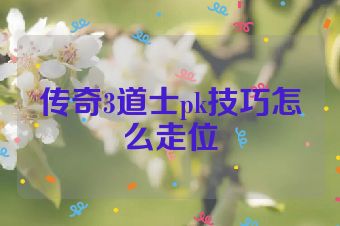 传奇3道士pk技巧怎么走位