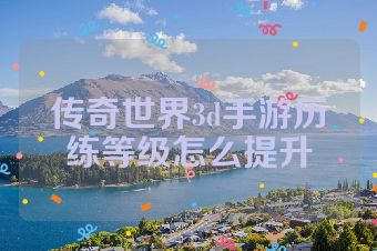 传奇世界3d手游历练等级怎么提升
