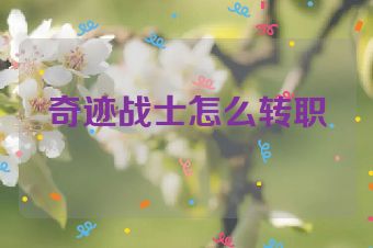 奇迹战士怎么转职