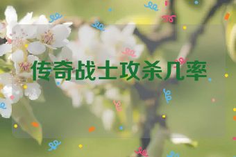 传奇战士攻杀几率