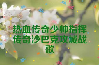 热血传奇少帅指挥传奇沙巴克攻城战歌