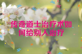 传奇道士治疗术如何给别人治疗