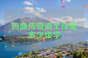 热血传奇道士技能多少级学