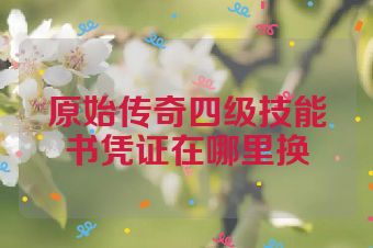 原始传奇四级技能书凭证在哪里换