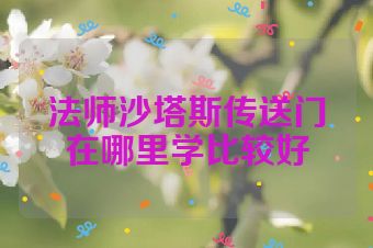 法师沙塔斯传送门在哪里学比较好