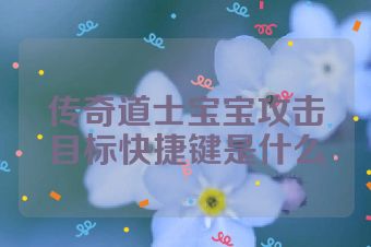 传奇道士宝宝攻击目标快捷键是什么