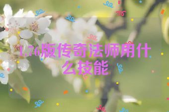 1.76版传奇法师用什么技能
