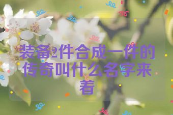 装备2件合成一件的传奇叫什么名字来着