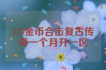 170金币合击复古传奇一个月开一区