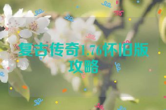 复古传奇1.76怀旧版攻略