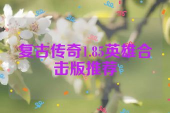 复古传奇1.85英雄合击版推荐