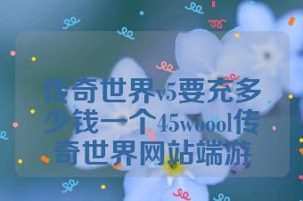 传奇世界v5要充多少钱一个45woool传奇世界网站端游