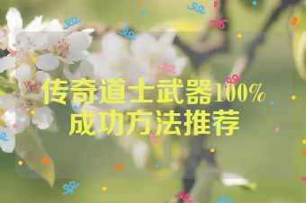 传奇道士武器100%成功方法推荐