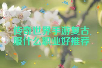 传奇世界手游复古服什么职业好推荐
