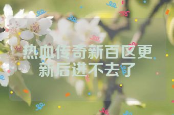 热血传奇新百区更新后进不去了