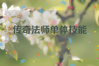 传奇法师单体技能