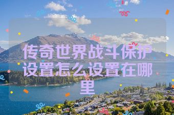 传奇世界战斗保护设置怎么设置在哪里