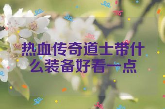热血传奇道士带什么装备好看一点