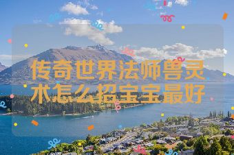 传奇世界法师兽灵术怎么招宝宝最好