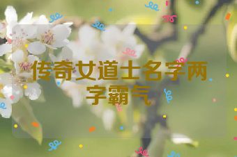 传奇女道士名字两字霸气