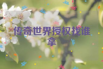 传奇世界授权找谁拿