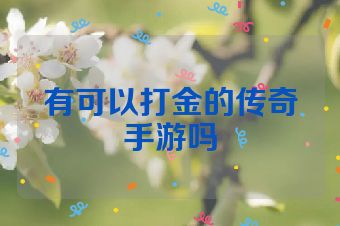 有可以打金的传奇手游吗