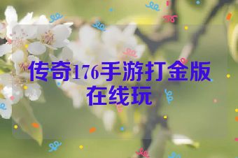 传奇176手游打金版在线玩