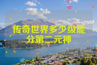 传奇世界多少级能分第二元神