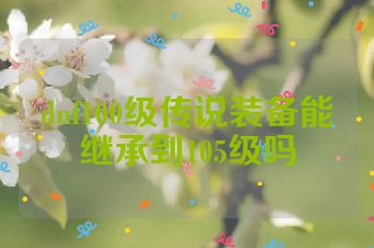 dnf100级传说装备能继承到105级吗